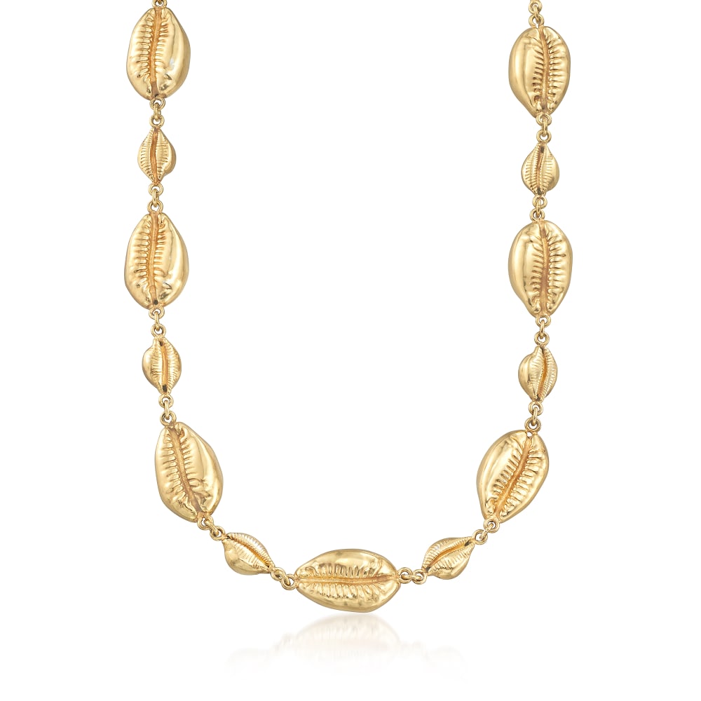 Italian Puka Shell Necklace 18kt Gold Over Sterling Ross Simons