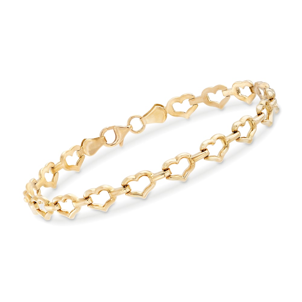 14K Yellow Gold Diamond Heart Bracelet — Koehn & Koehn Jewelers - Rock Your  World