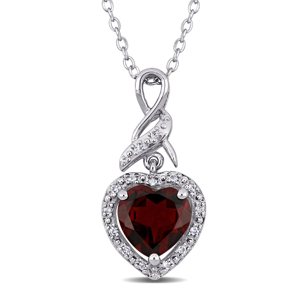 Garnet clearance heart pendant