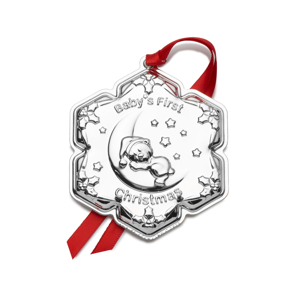 Sterling silver baby's first christmas ornament hot sale