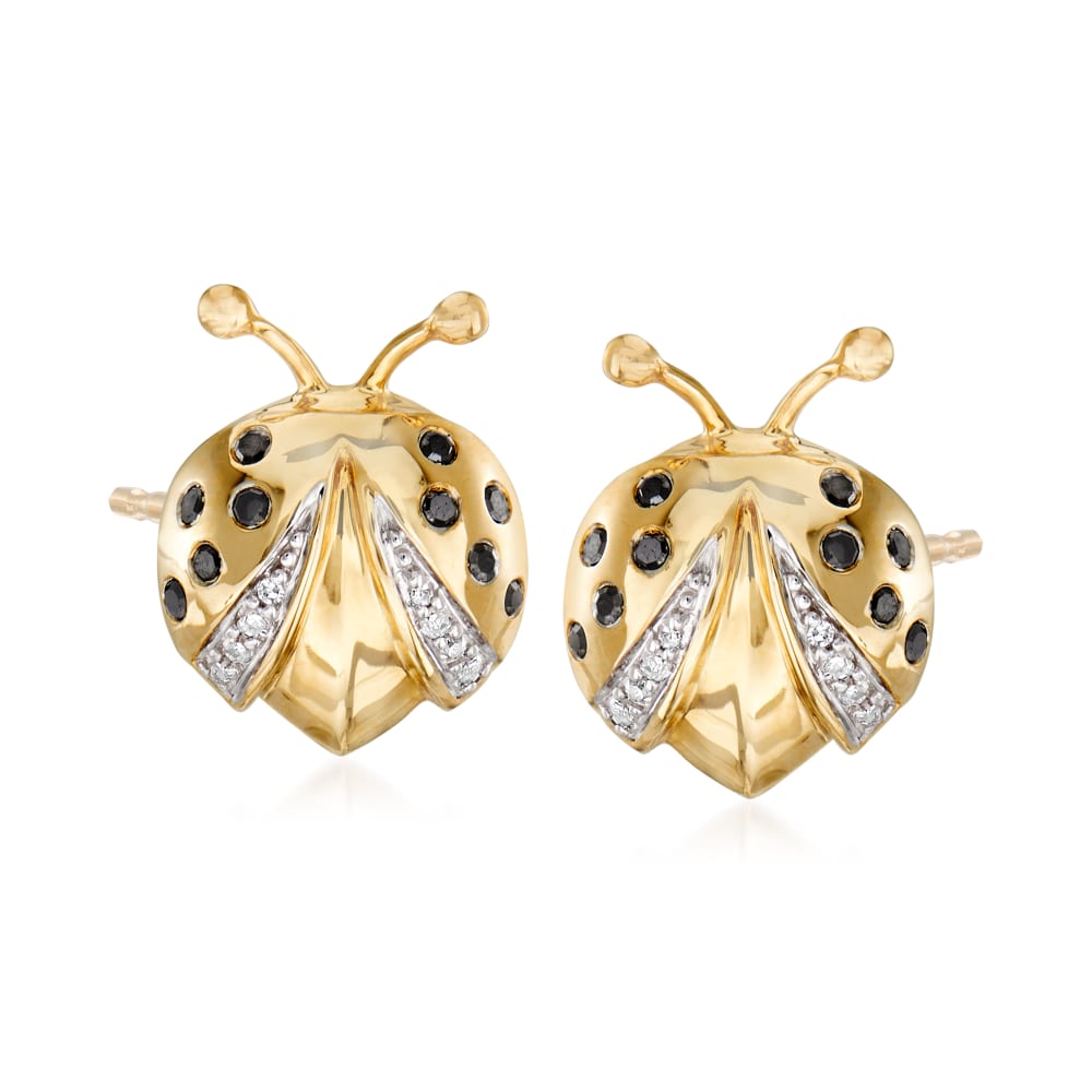 Diamond hot sale ladybug earrings