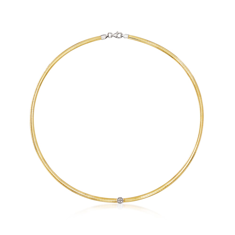 Buy 4mm Reversible Omega Necklace in 14k White & Yellow Gold 18, Necklaces  for Women, Christmas Gifts for Her, Omega Necklaces for Women Online in  India - Etsy