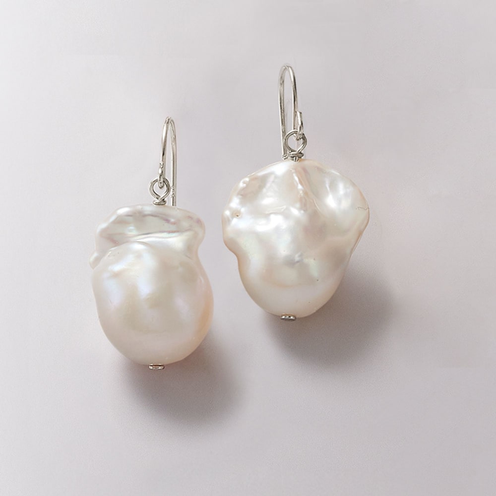13.0mm-14.0mm Freshwater Pearl Amosa Baroque Drop Earrings – The