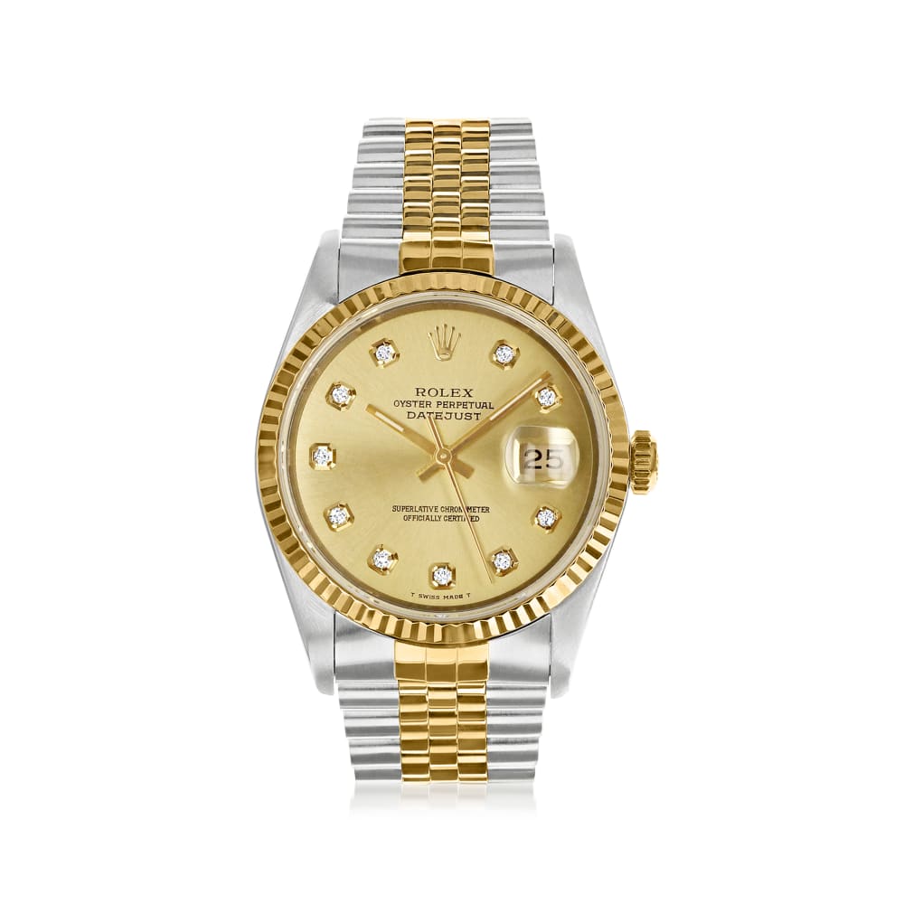 Used rolex datejust gold hot sale