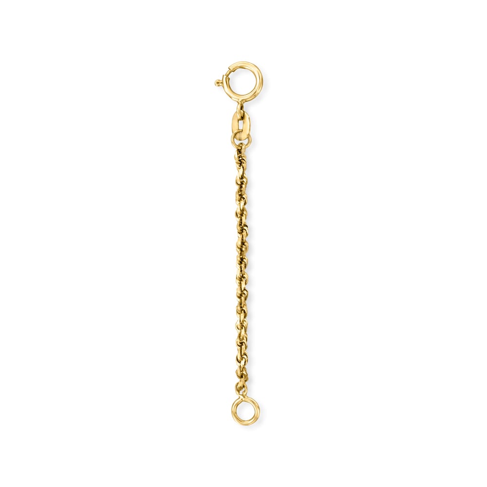 1.8mm 14kt Yellow Gold Rope-Chain Necklace Extender. 2