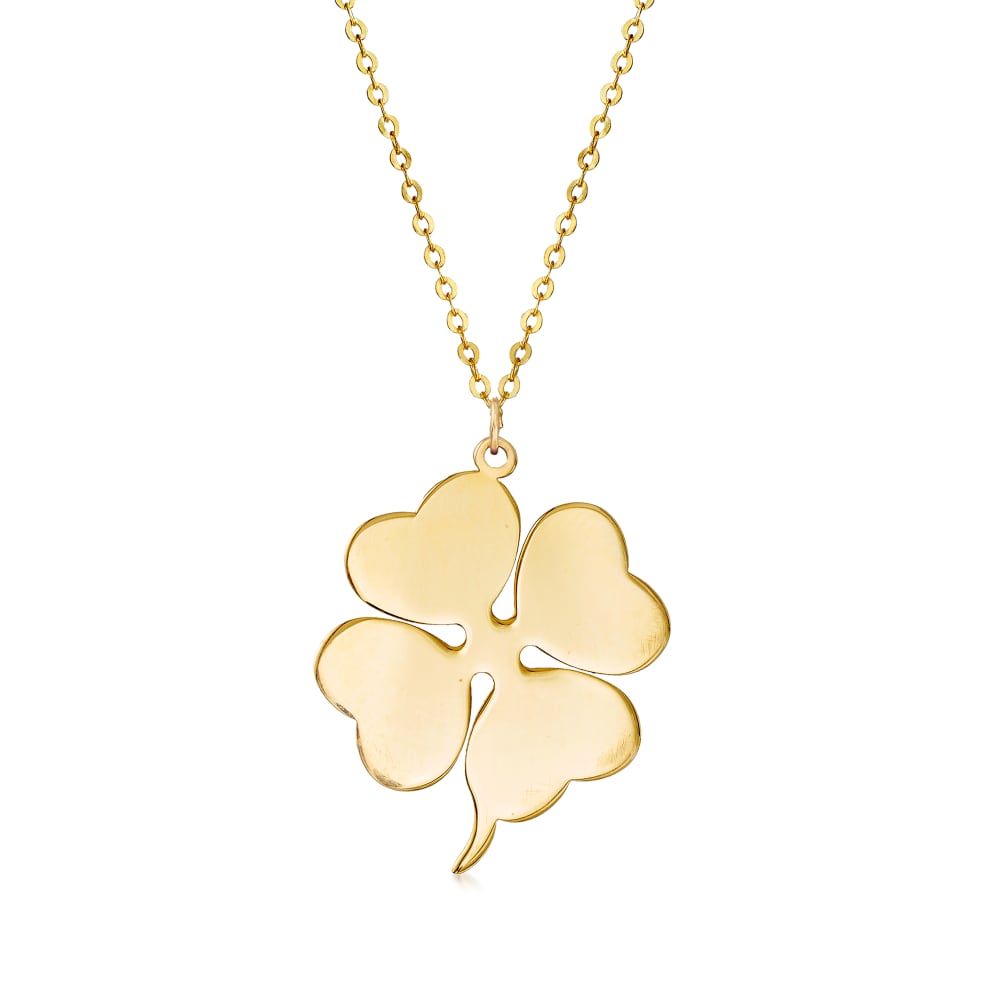 Gold Copper Four Leaf Clover Necklace | Rachel Maddox Designs