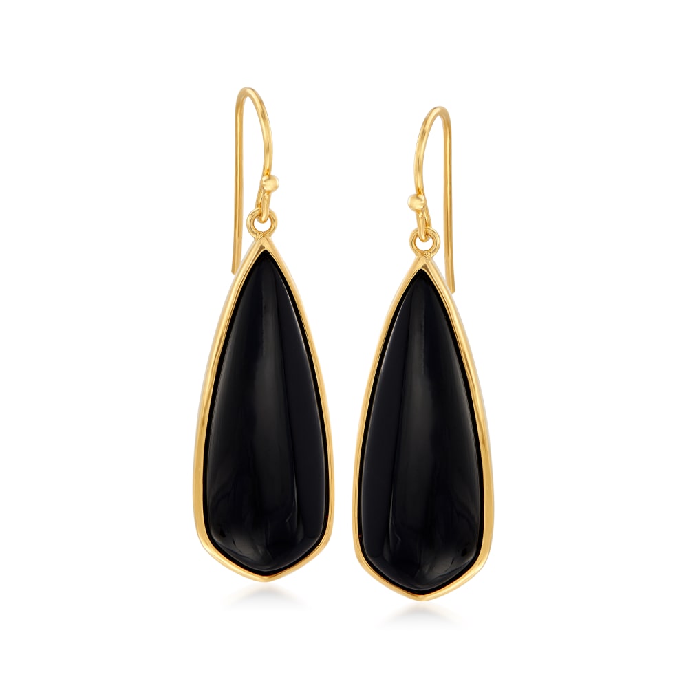 Black onyx shop teardrop earrings
