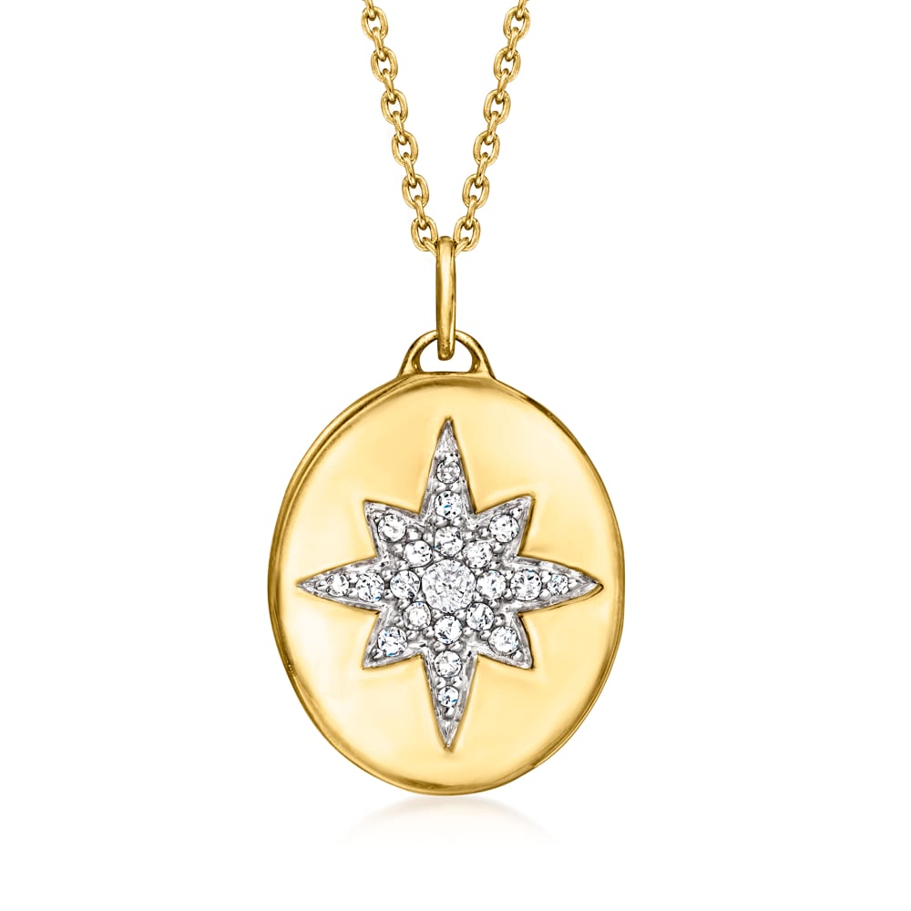 20 ct. t.w. Diamond North Star Pendant Necklace in 18kt Gold Over