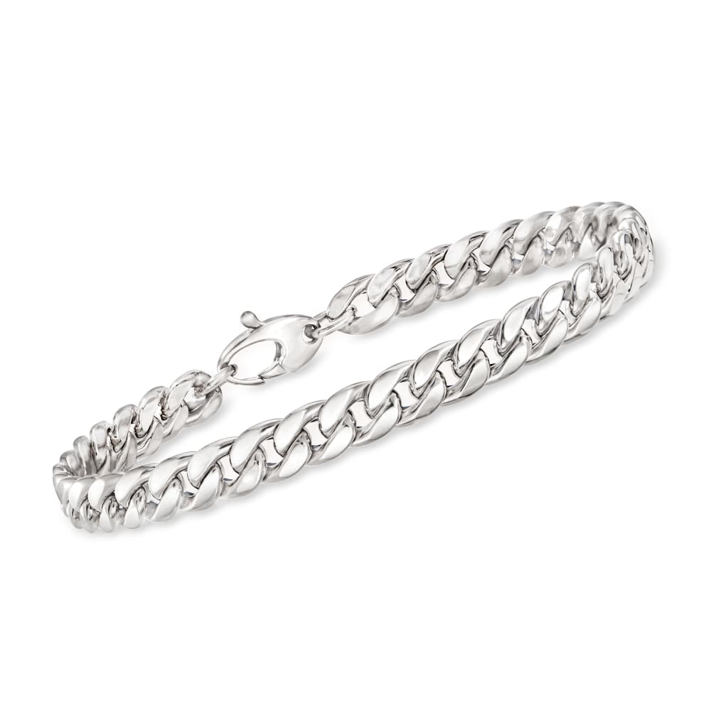 Extra-Large Open Link Bracelet White Gold / 7.25