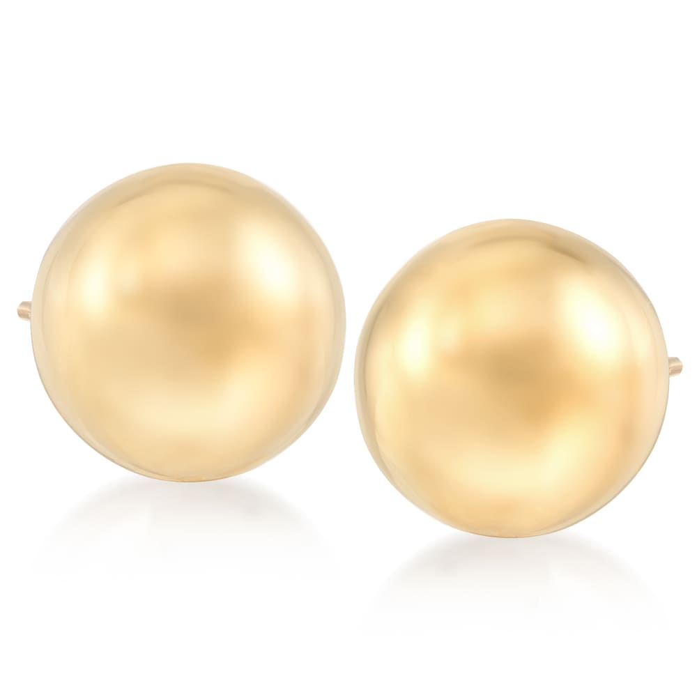 12mm gold ball online stud earrings