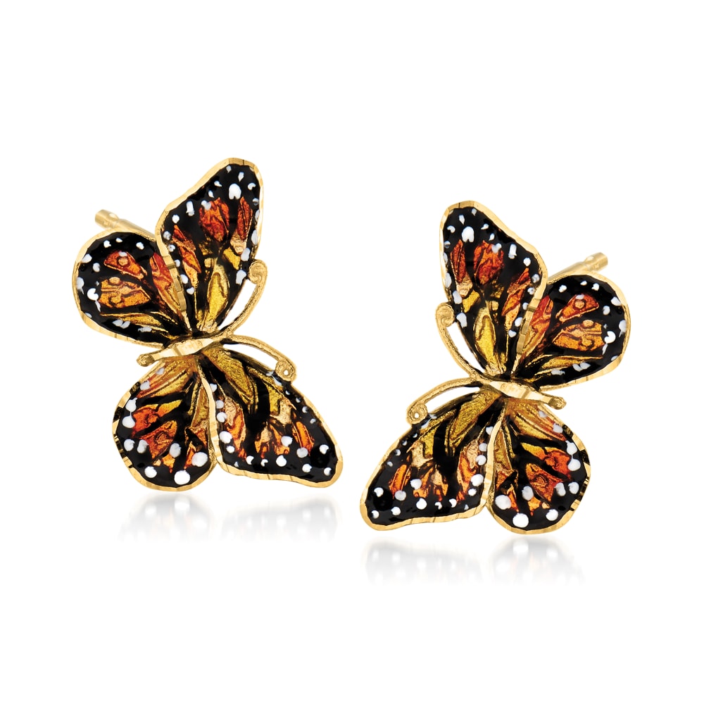 Yellow Butterfly Earrings Generic Handmade Hypoallergenic - Etsy