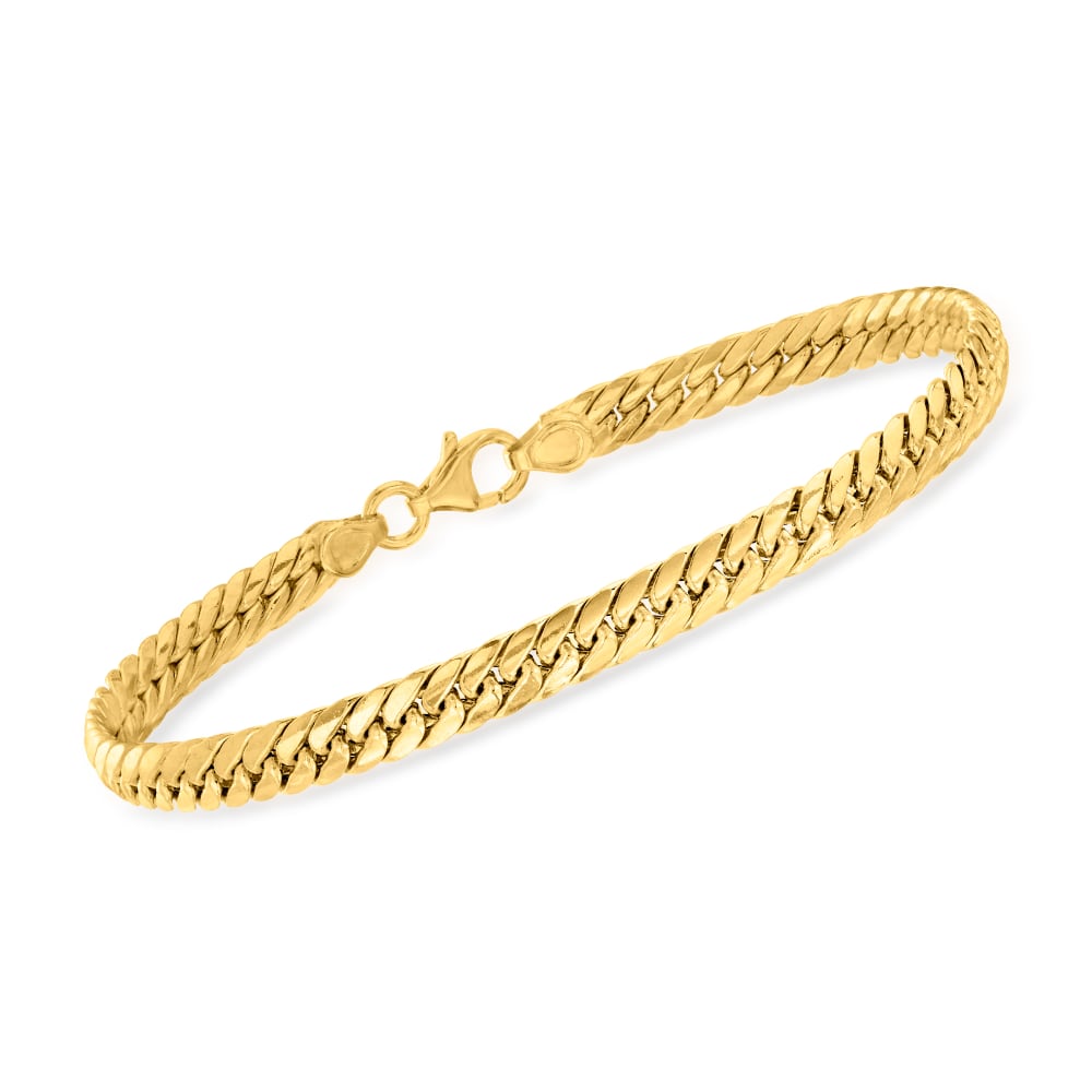 14K Y Gold Italian fancy link bracelet (8.25,15.8g)