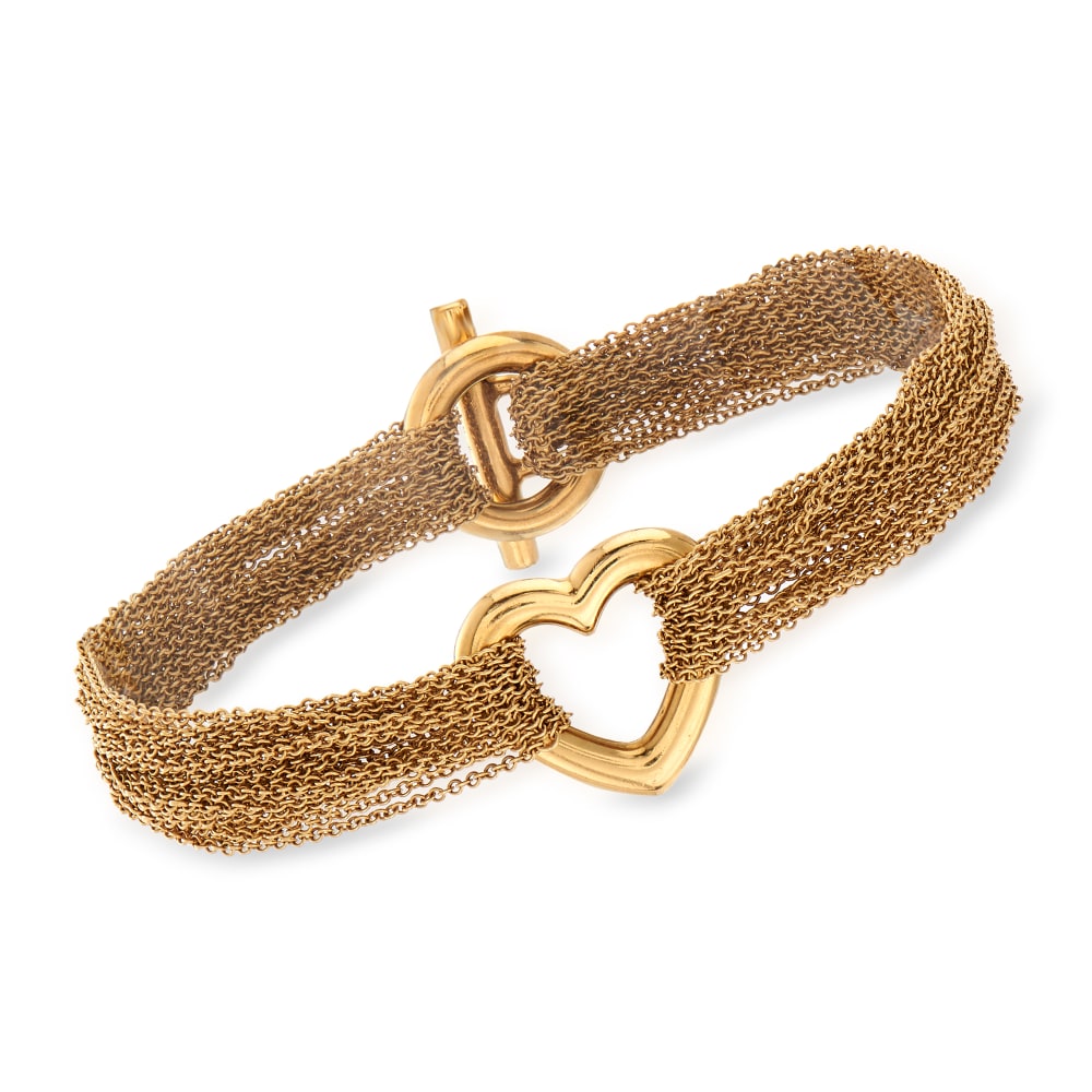 Tiffany multi strand shop heart bracelet