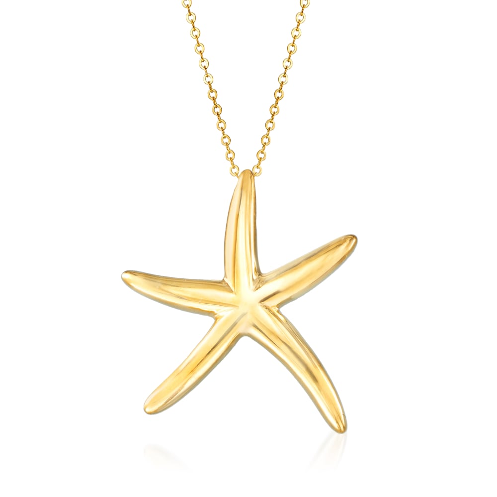 August Beach Big Wave Starfish Necklace - Cross Jewelers