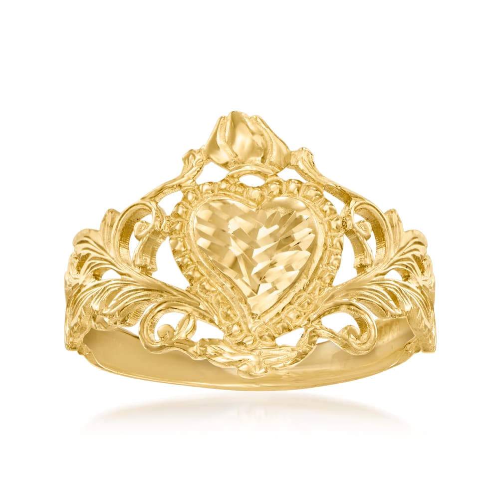 Sacred heart sales ring gold