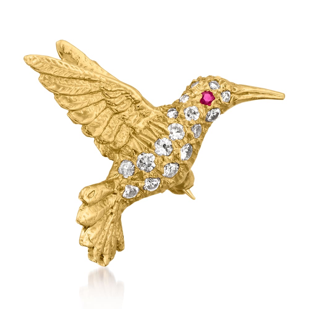Gold hummingbird pin store