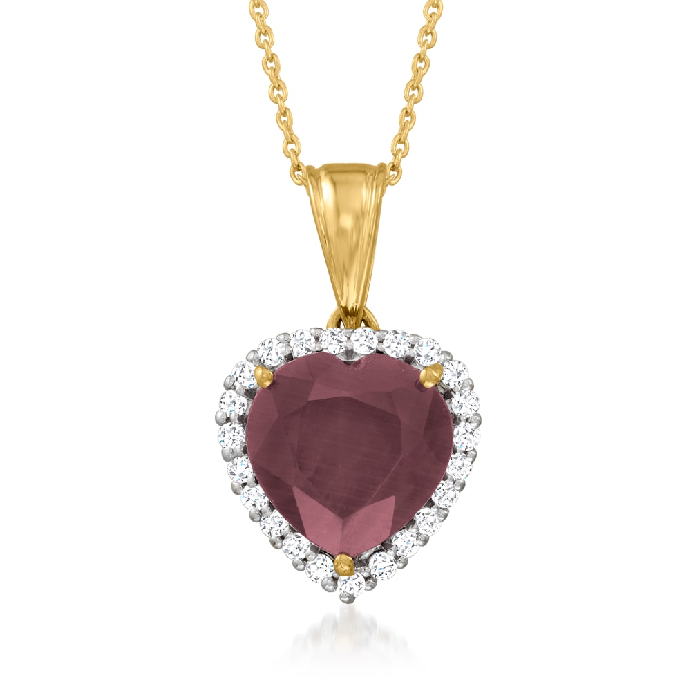 Topaz and ruby necklace on sale