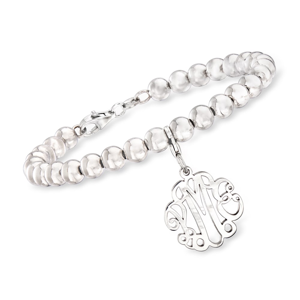 Buy Silver Style Personalized Customized 925 Sterling-Silver Engraved  Initial Name Heart Bracelet for Teen Women at Amazon.in