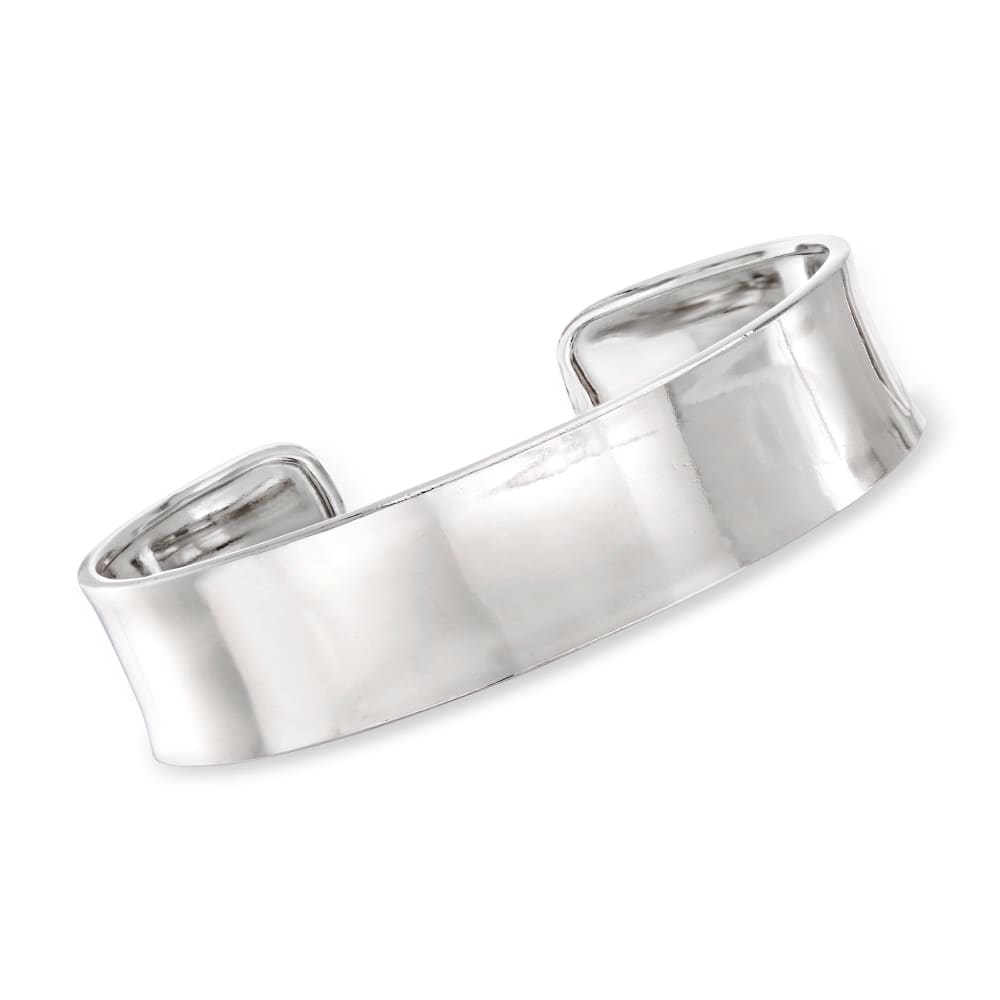 Ross-Simons - Sterling Silver Wide Polished Cuff Bracelet. 8