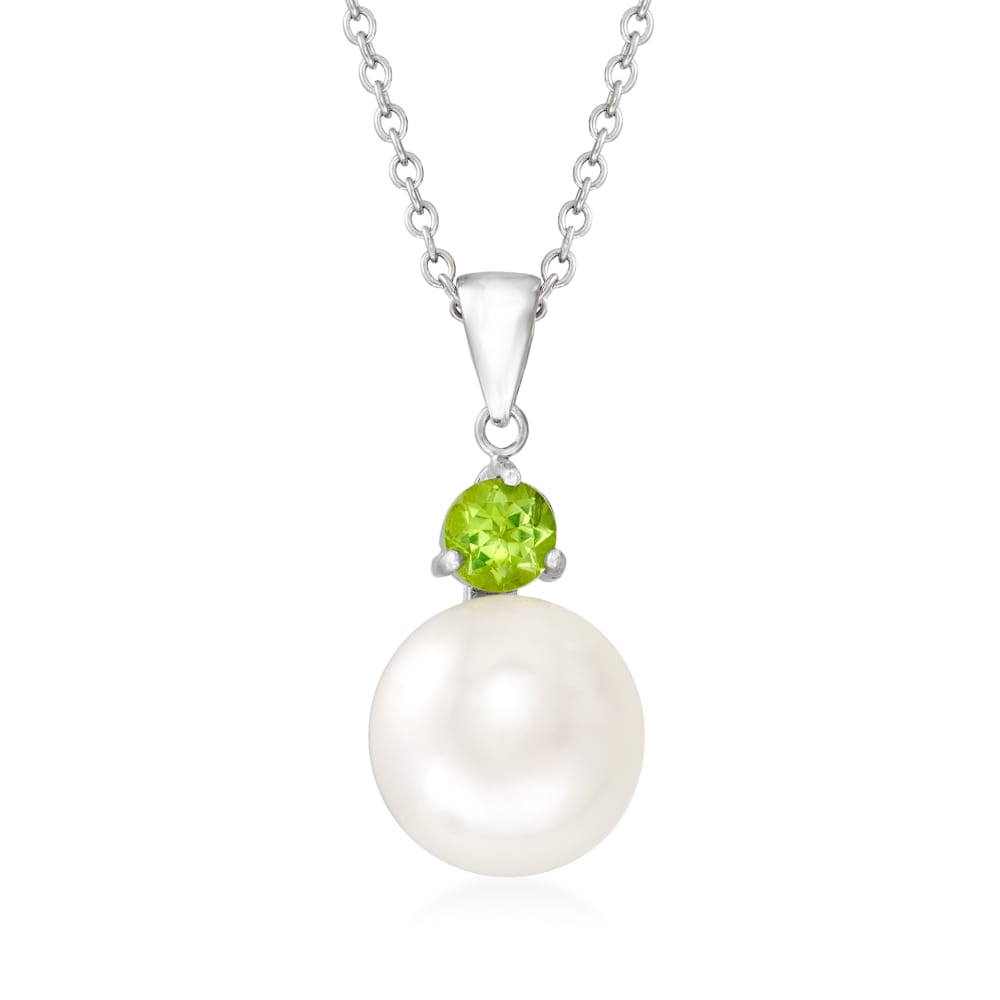 Art Nouveau Peridot and Pearl Necklace by Ehrlick and Sinnock