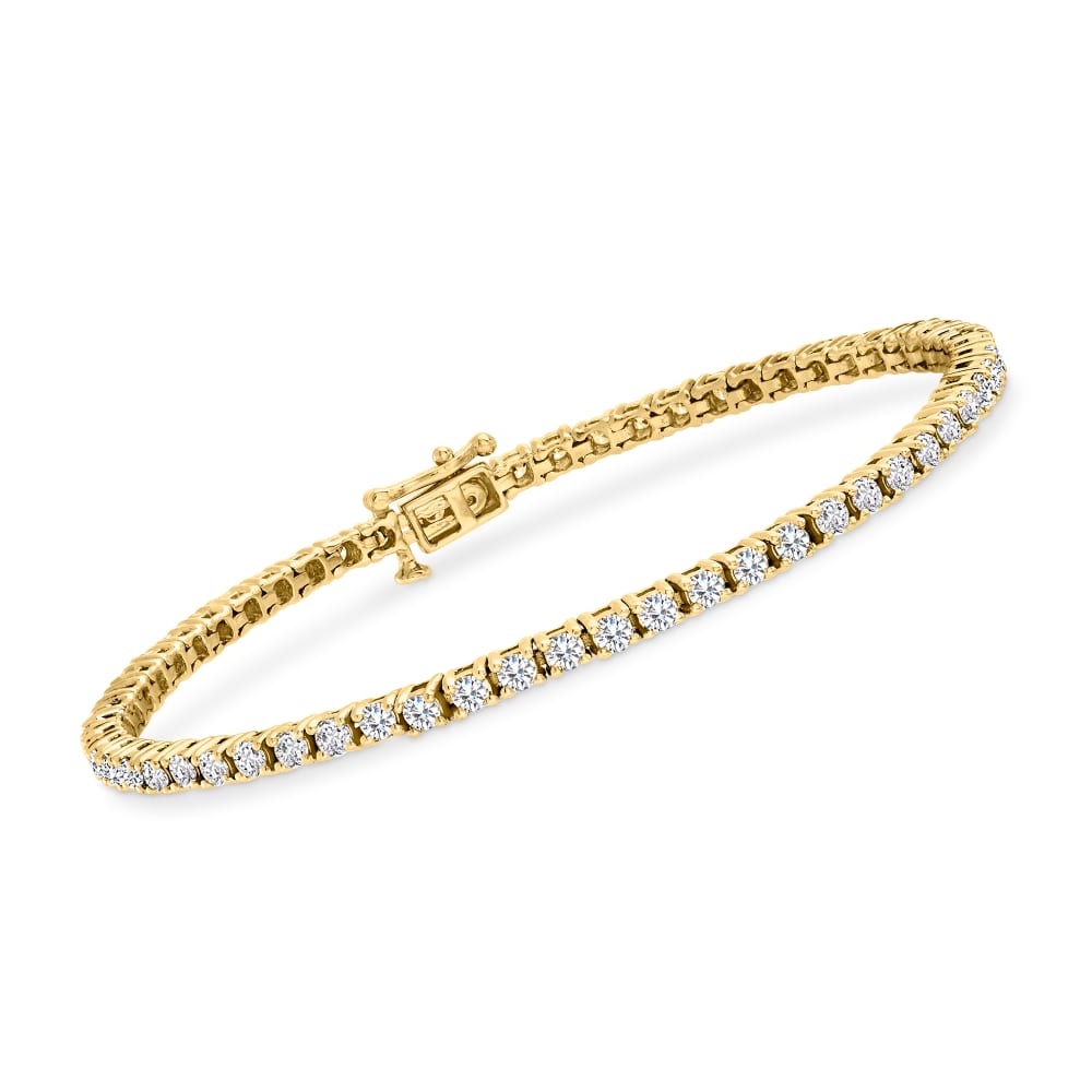 Quality Gold 14k Yellow Gold VS Diamond Tennis Bracelet | Willis Fine  Jewelry in Rockwall, TX