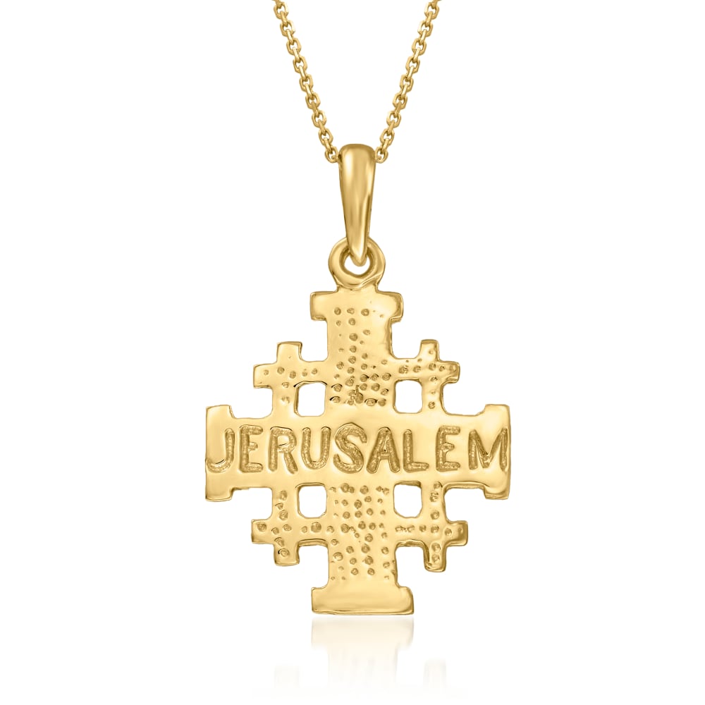 Quality Gold 14k Jerusalem Cross Pendant C3832 - Tyler Ross Jewelers