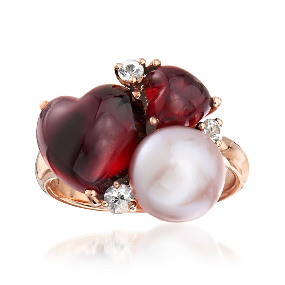 C. 1990 Vintage Mimi Milano 9.5mm Violet Cultured Pearl 8.06 ct
