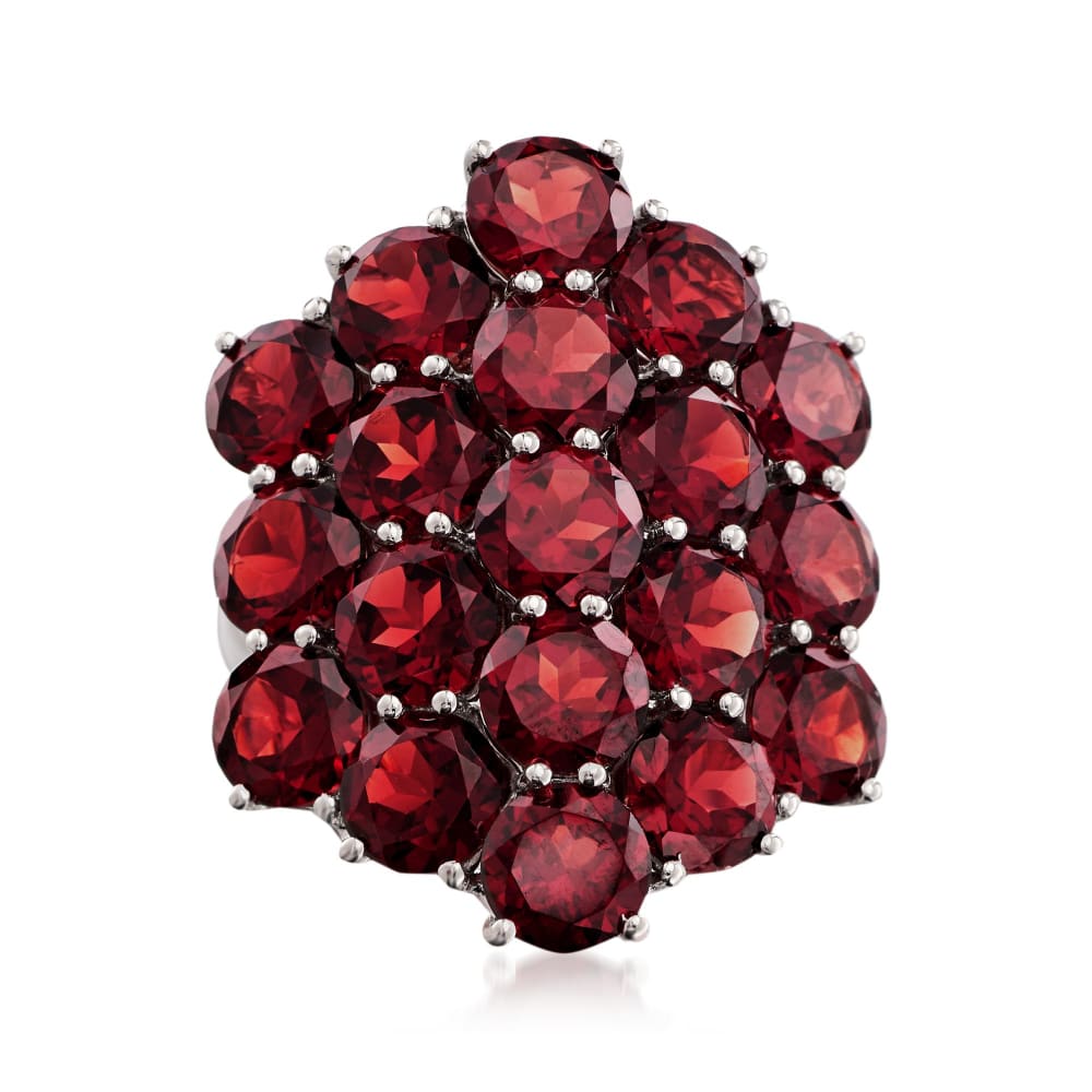 Garnet cluster earrings new arrivals
