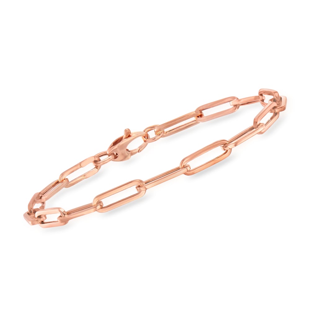 Buy Paper Clip Chain, Rose, Made with BIS Hallmarked Gold