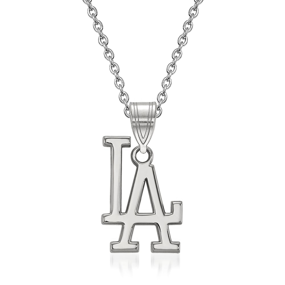  Los Angeles Dodgers Logo Disc Medium Pendant (Gold Plated  Sterling Silver) : Sports & Outdoors