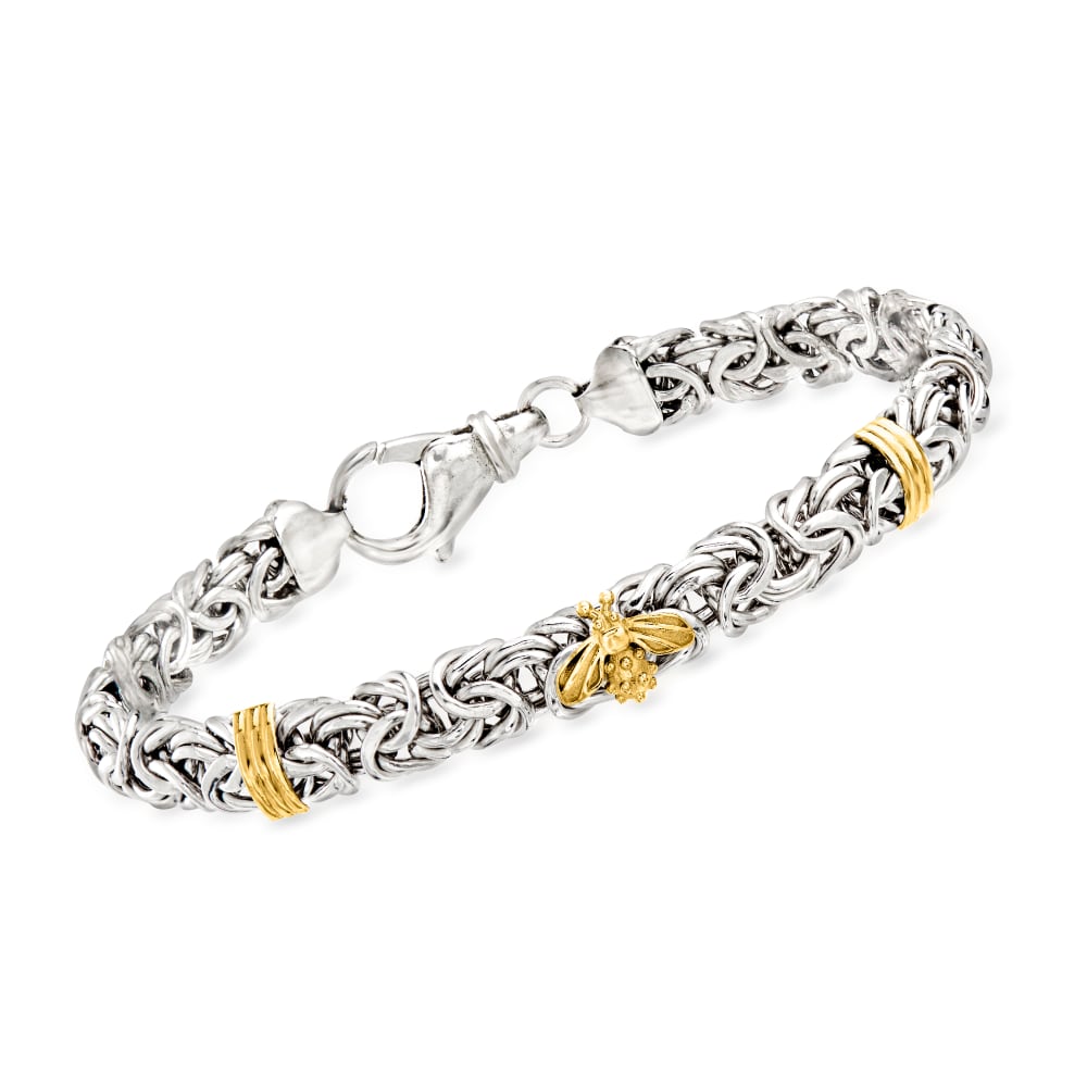 RS Pure by Ross-Simons Diamond-Accented Single-Initial Bracelet in Sterling  Silver