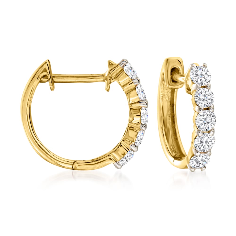 Ross simons shop diamond hoop earrings