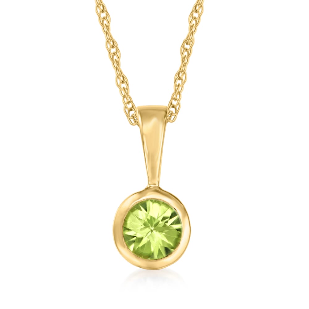 24 Carat Peridot Pendant Necklace in 14kt Yellow Gold | Ross-Simons