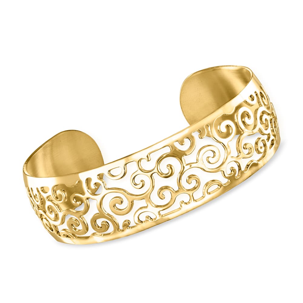 Gold filigree cuff bracelet hotsell