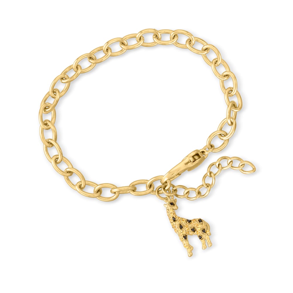 Child's 14kt Yellow Gold Heart Charm Bracelet | Ross-Simons