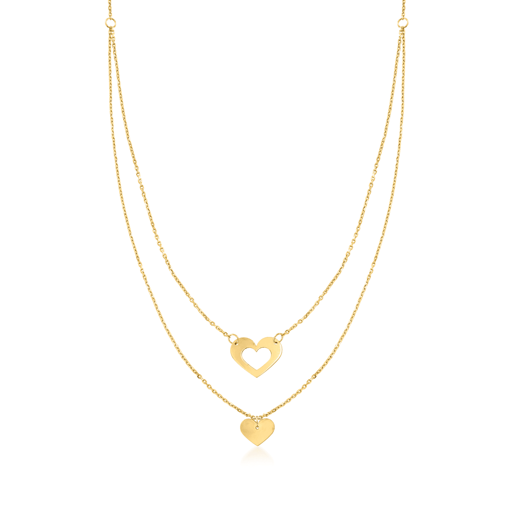 14K Gold Forever Hearts Necklace – Baby Gold