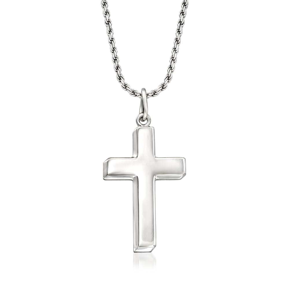 Buy Men Style Jesus Crucifix Cross Pendant Charm Necklace Men Women Gold  And Silver Rhodium Plated Cross Necklace Pendant For Men and Women Online  at Low Prices in India - Paytmmall.com