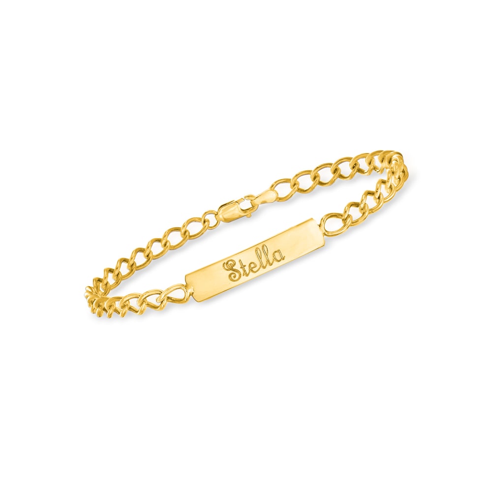 Gold bracelet cheap with name engraved