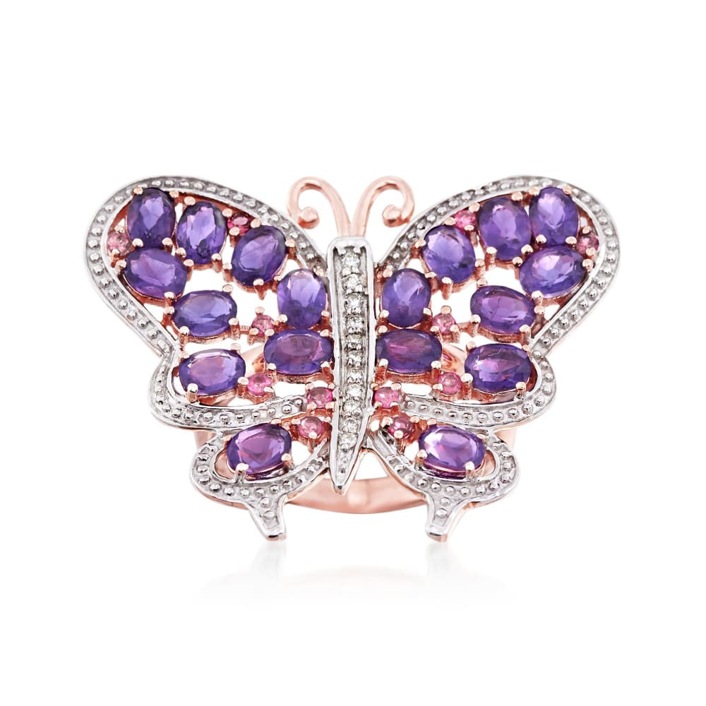 Tourmaline discount butterfly ring