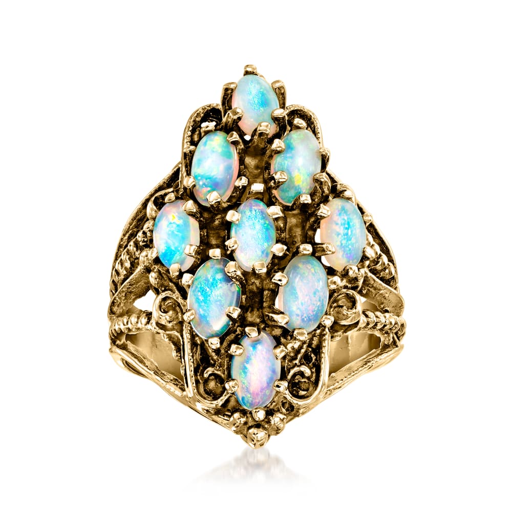 Vintage opal cheap cocktail ring
