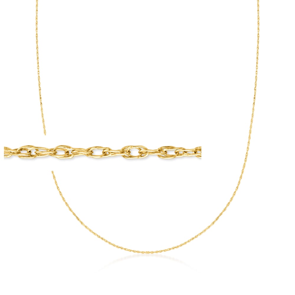 7mm 14kt Yellow Gold Rope-Chain Necklace