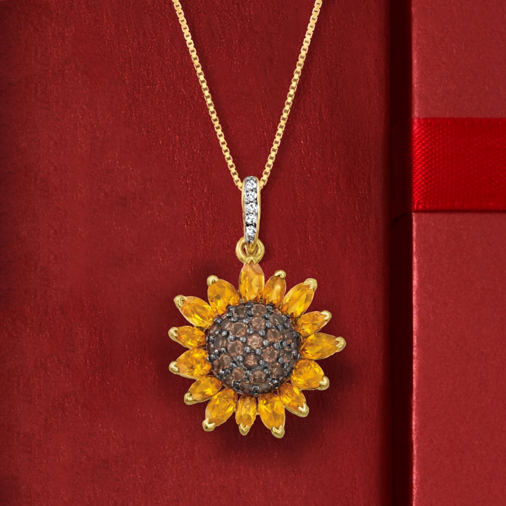 Necklace for women with pendant: rosé-coloured