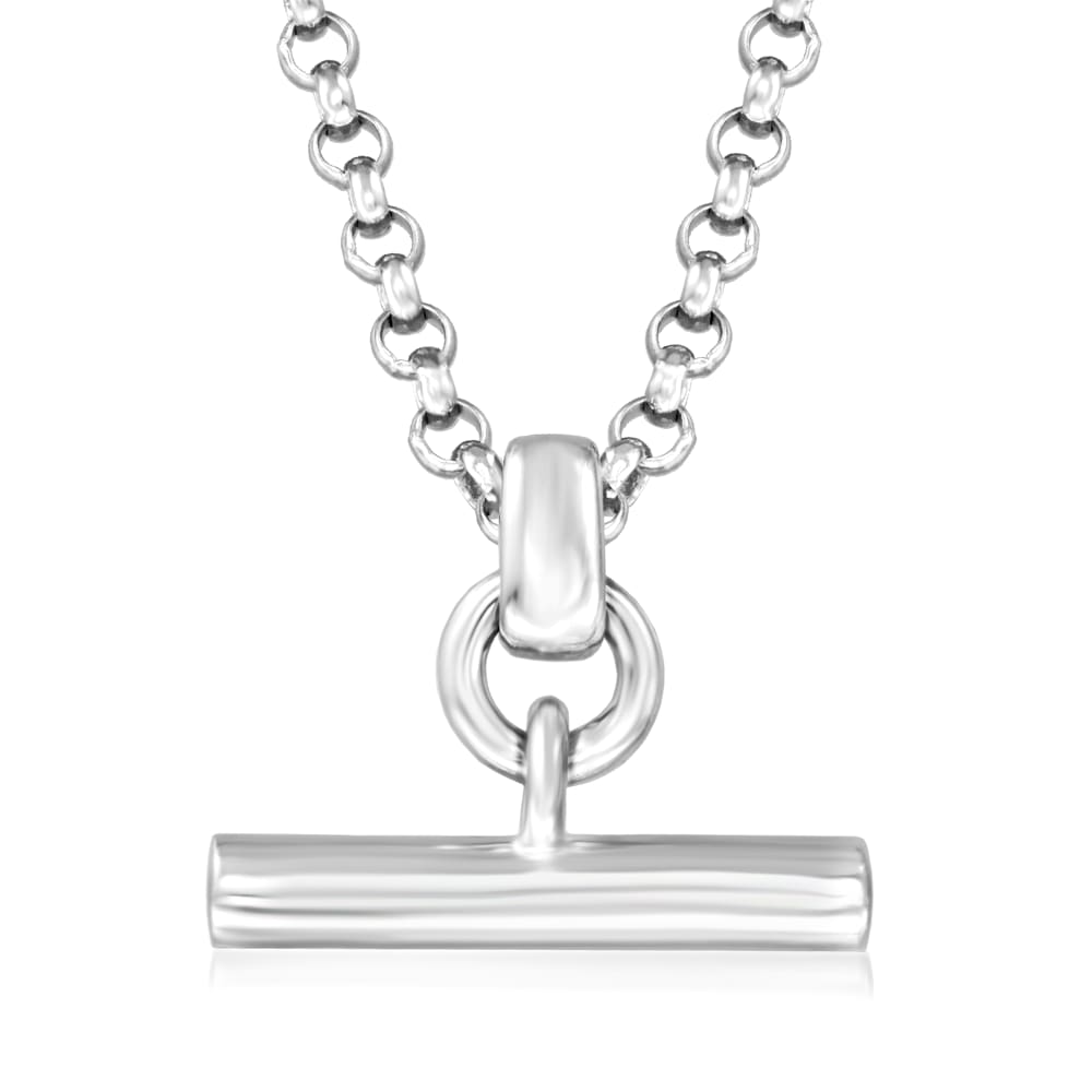 Buy Simply Silver Sterling Silver Tone 925 T Bar Pendant Necklace from the  Next UK online shop