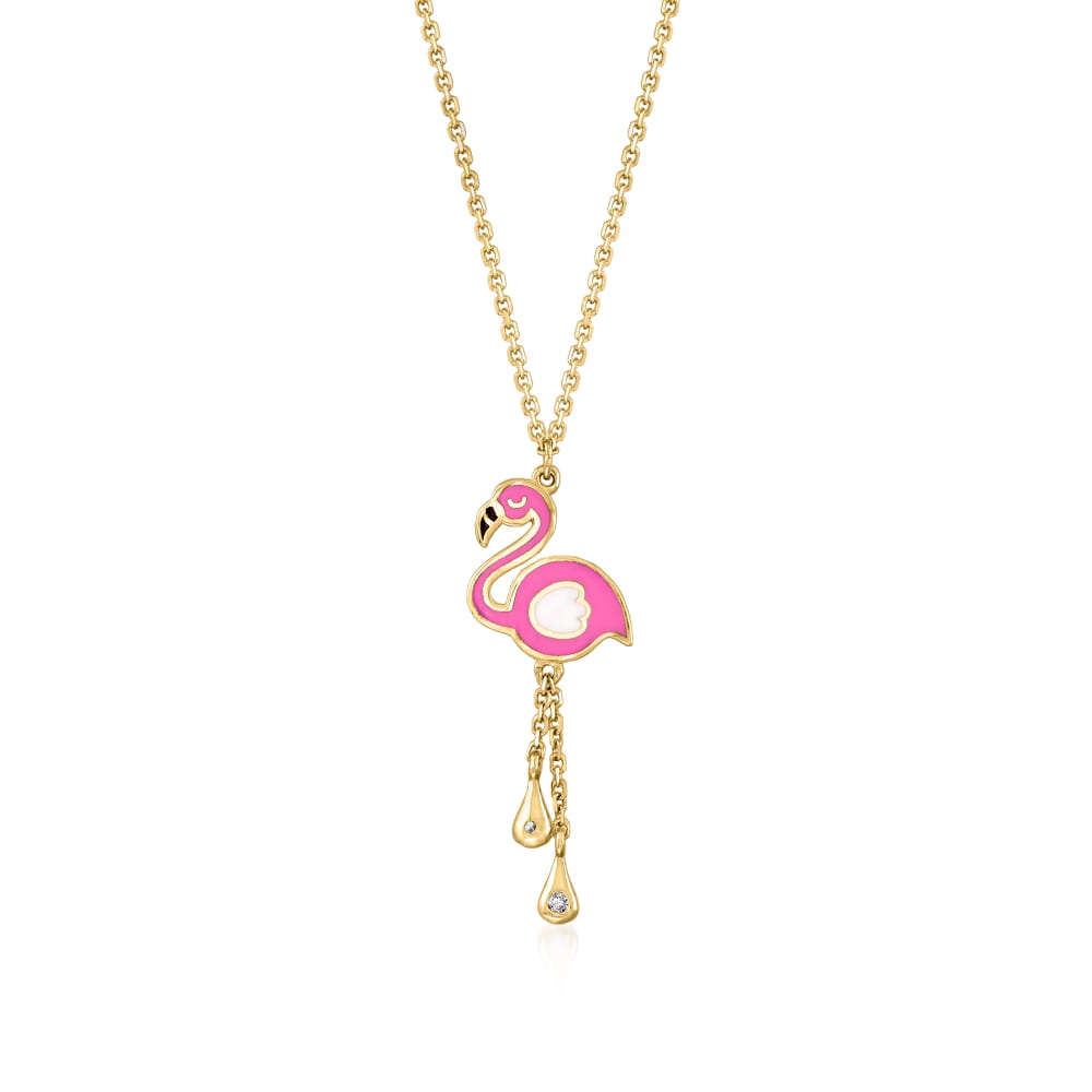 Gold hot sale flamingo pendant