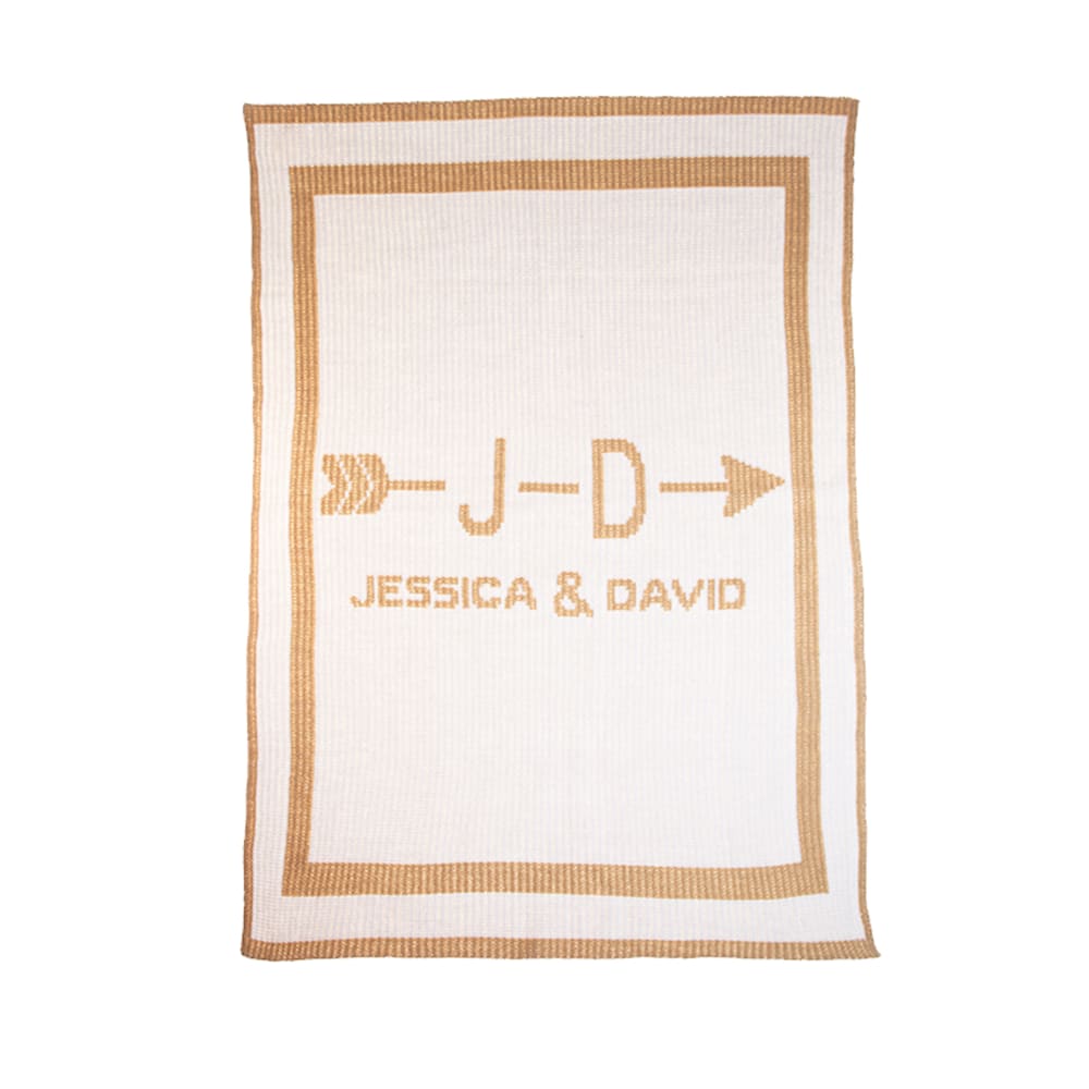 Butterscotch Blankees Personalized Cupid s Arrow Couple s Blanket