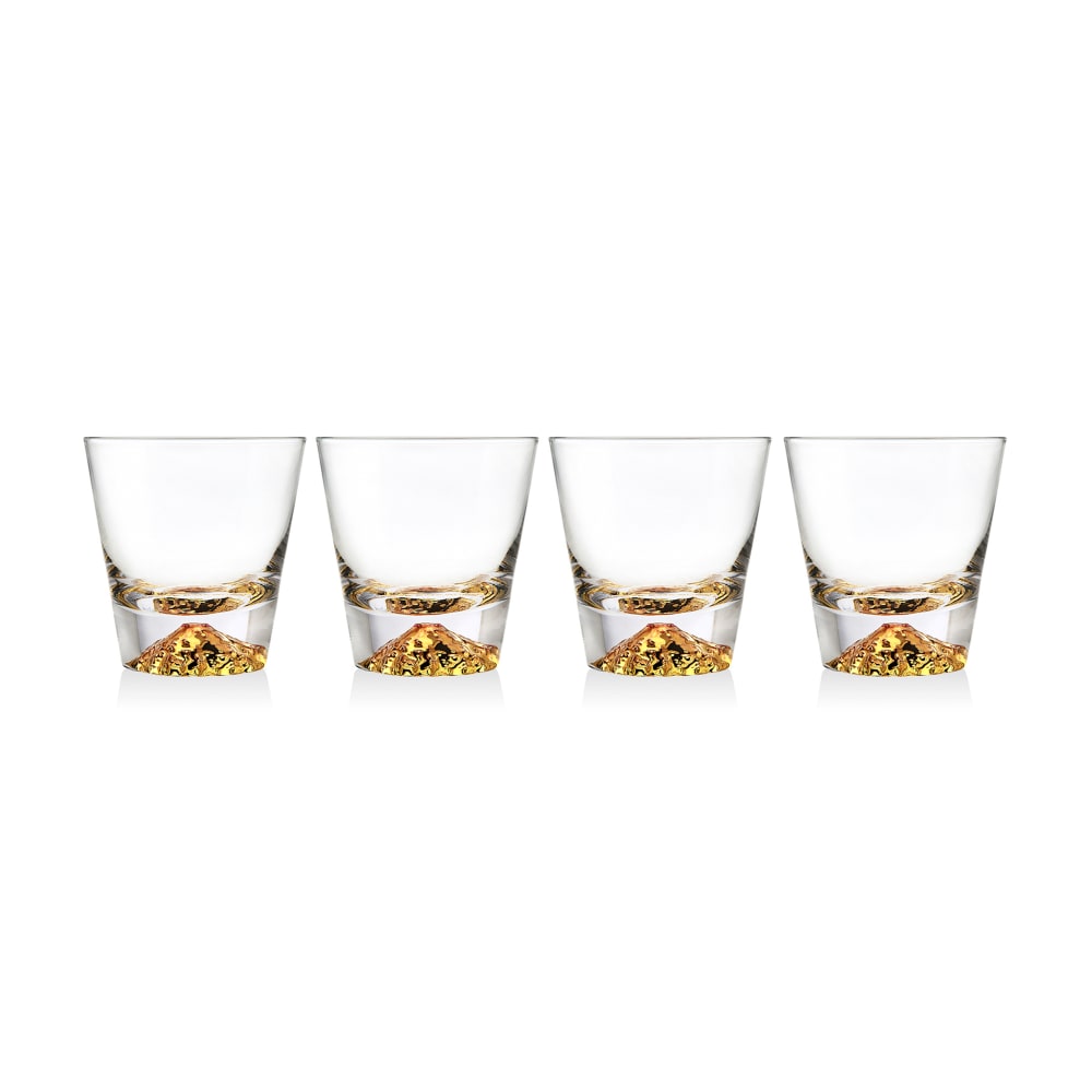 Godinger Sierra Gold Set Of 4 Double Old Fashioned Glasses Ross Simons 6871