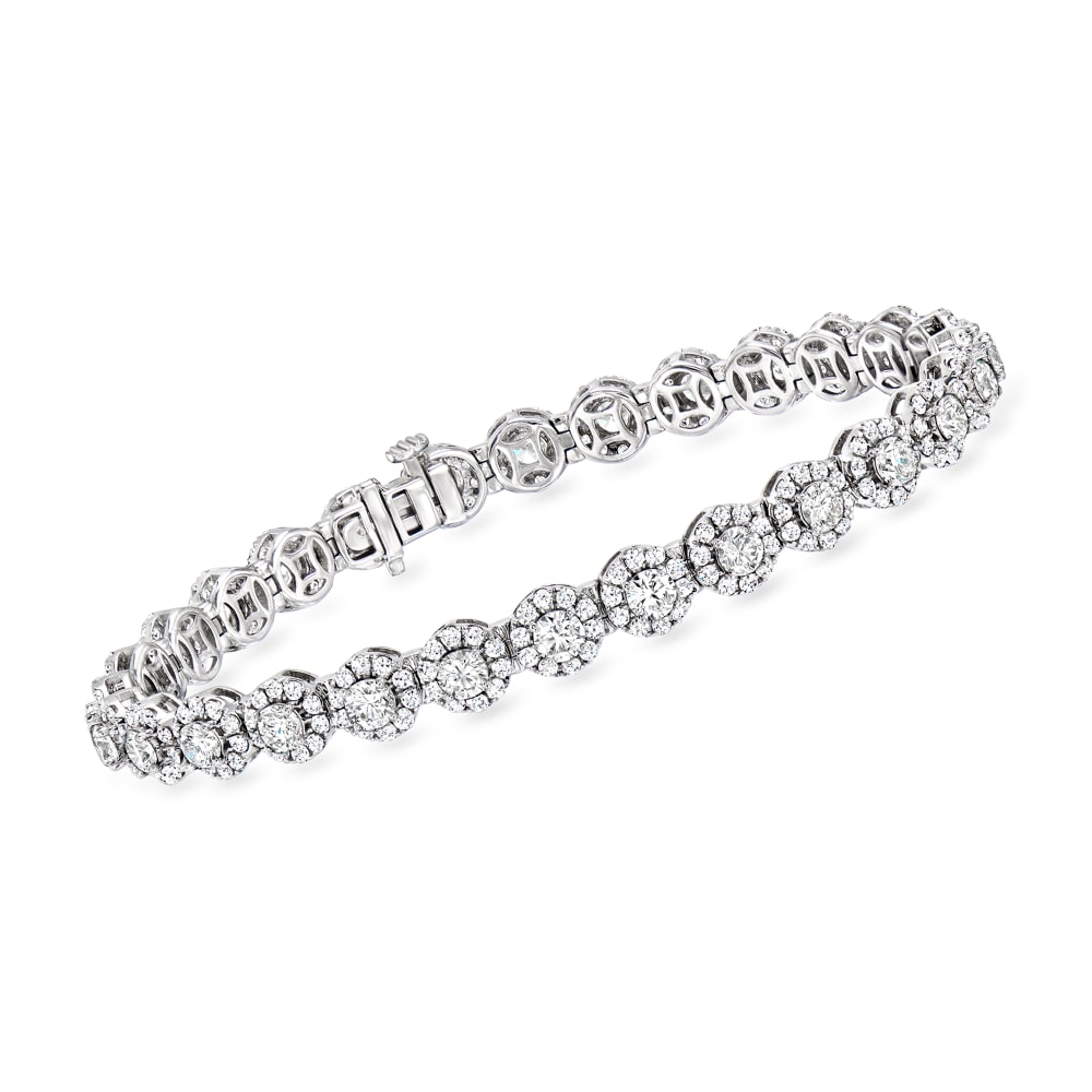 Diamond halo bracelet on sale