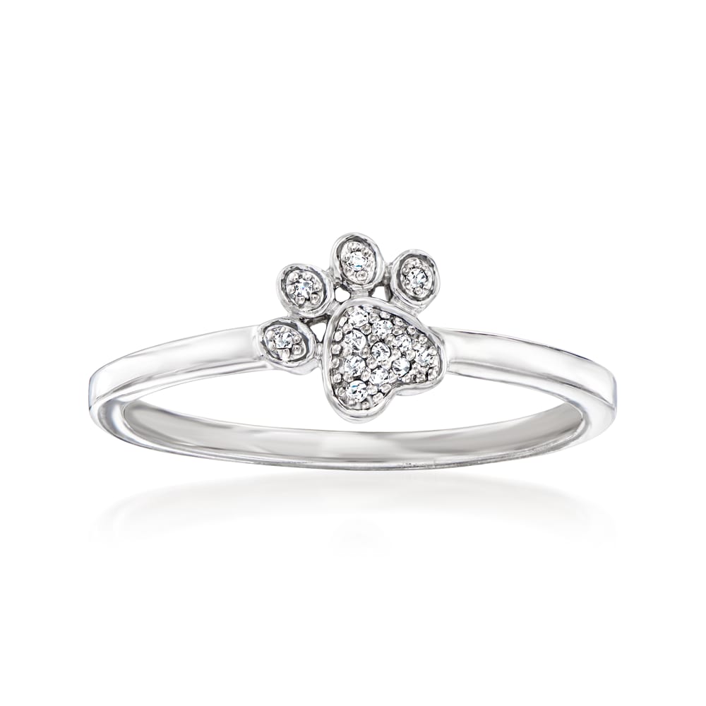 Dog paw on sale diamond ring