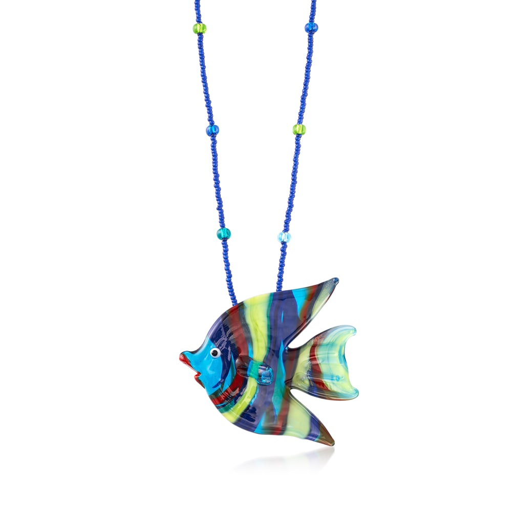 Glass fish clearance pendant