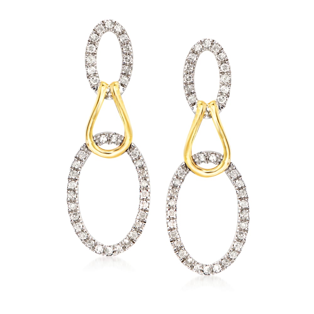 Two tone hotsell dangle earrings